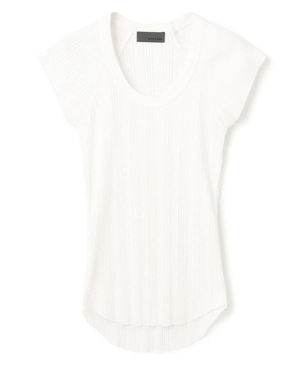 uncrave ランダムリブカットソー ホワイト