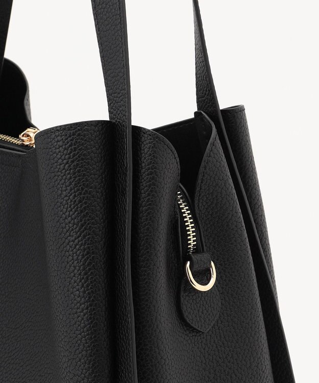LA BAGAGERIE ソフトシュリンク2WAYハンドバッグ large ブラック