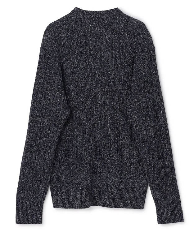 JOSEPH HOMME 【HIGH GRADE LINE】バルキーコットンノットリブ　クルーネックニット ブラック系