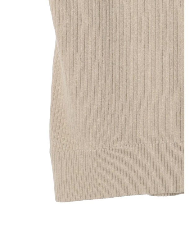Green Parks ＺＩＰ付きリブニットベスト Beige