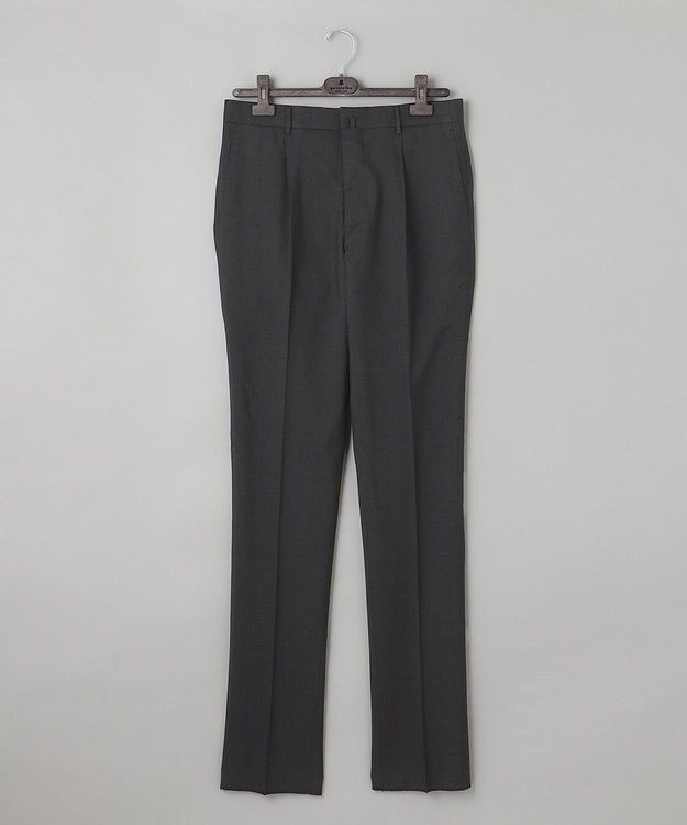 GOTAIRIKU ロングセラー【洗える/折り目加工/シワになりにくい/ウエストアジャスター】ウォッシャブル サマーウール100％パンツ_定番色(1タック)23年モデル グレー系