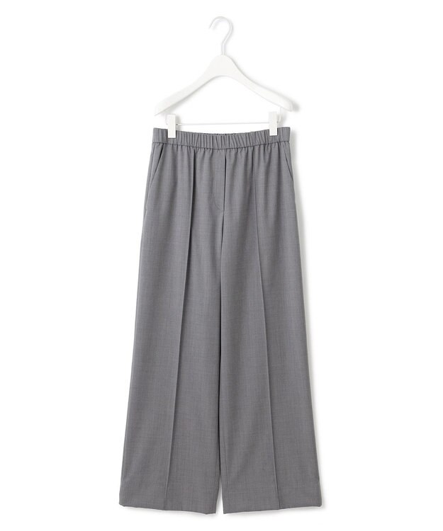 ICB 【洗える】Ｔ/Wブロード ワイドストレートパンツ ライトグレー系