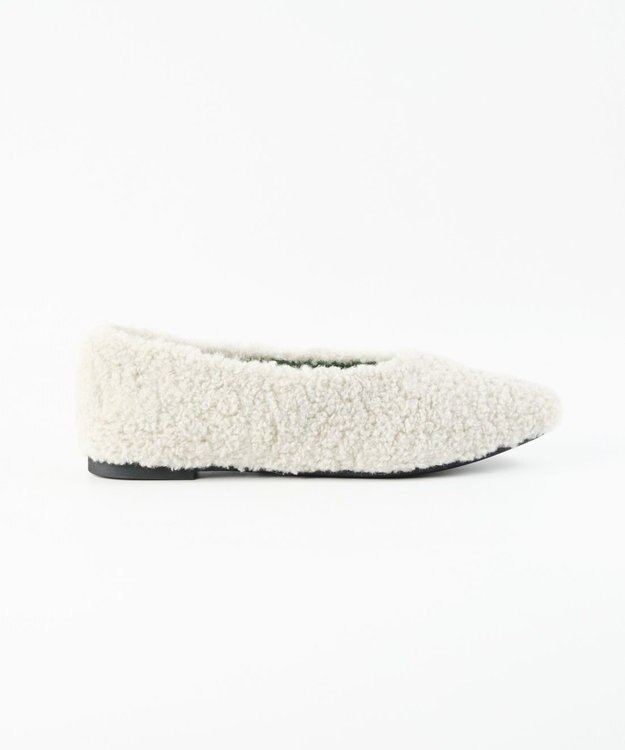 BONTRE 【MIONOTIS/ミオノティス】ファーフラットパンプス/40411 ライトグリーン