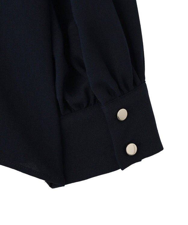 YECCA VECCA アシメラッフルブラウス Navy