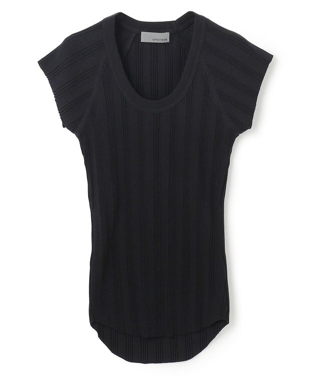 uncrave ランダムリブカットソー ブラック