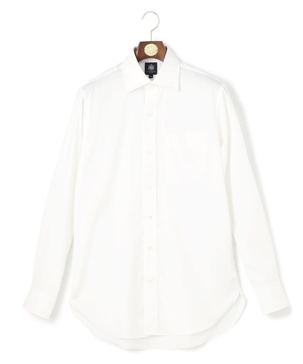 J.PRESS MEN 【PREMIUM PLEATS / 形態安定】ピンオックス ドレスシャツ / ワイド ホワイト系