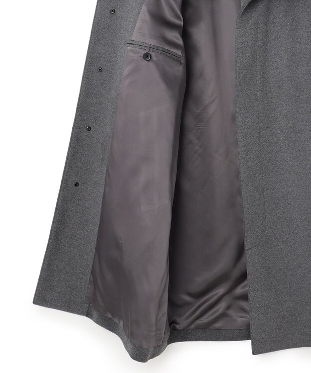 J.PRESS MEN ウールカシミヤビーバーステンカラーコート ライトグレー系