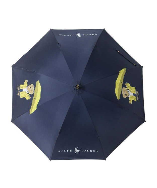 MOONBAT POLO RALPH LAUREN 長傘 RAIN BEAR 一枚張り ネイビーブルー