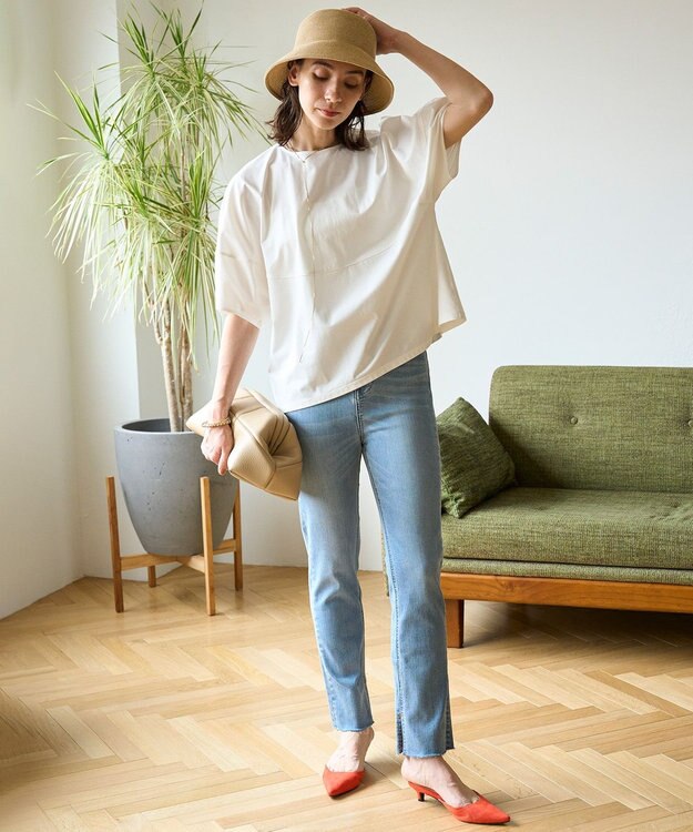 UNFILO ランタンスリーブ Tシャツ オフ