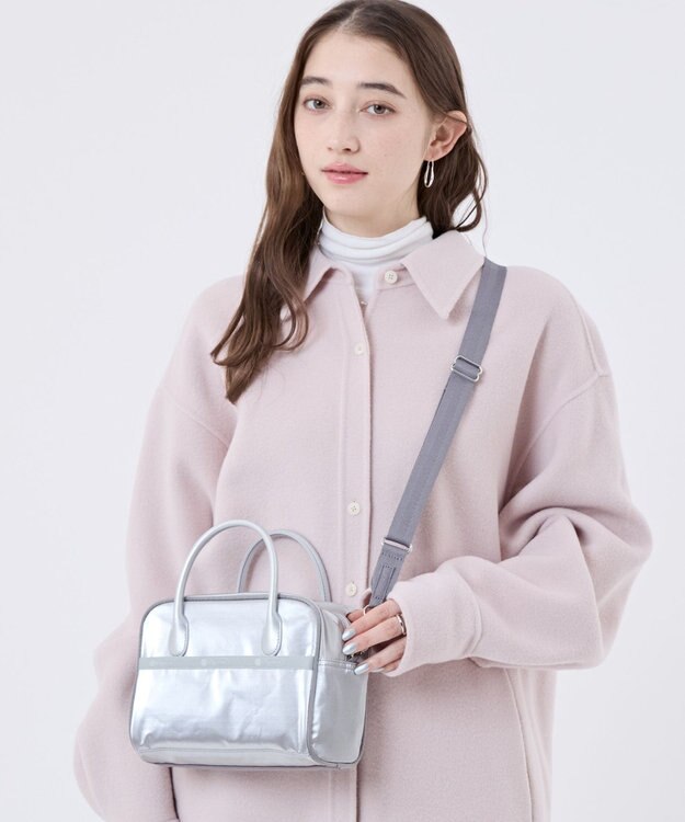 LeSportsac SQUARE TH CROSSBODY/アップタウンシルバーシャイン/シルバー アップタウンシルバーシャイン/シルバー