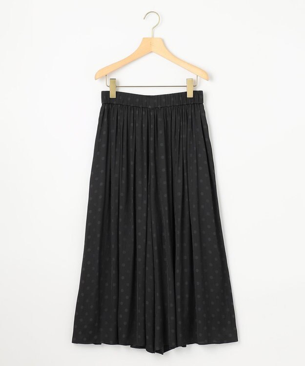 組曲 【秋のNEWカラー追加】ギャザーライトデシン パンツ ブラックドット系7