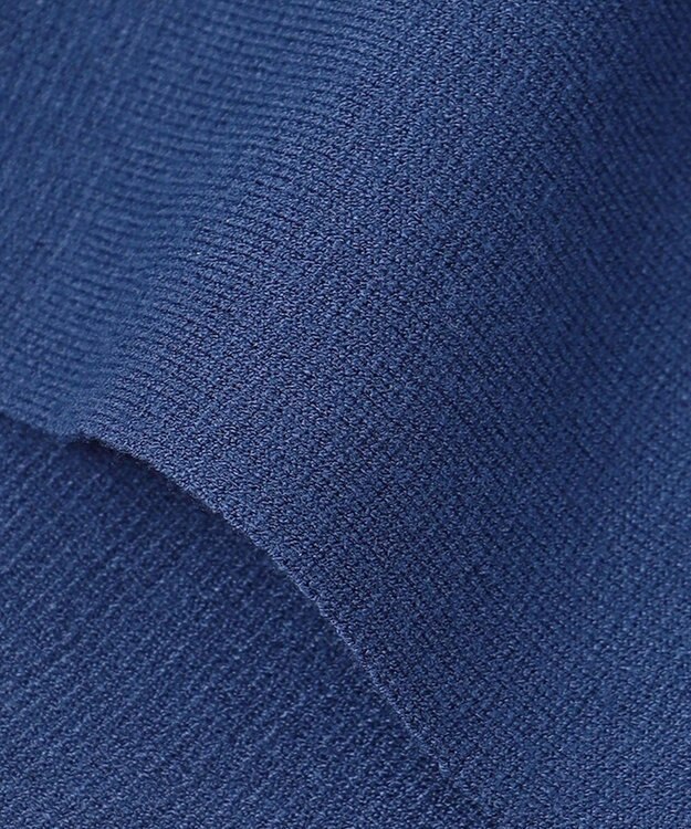 23区 S 【Sサイズ限定】ヴィスコースストレッチ ペプラムデザイン ニット ダルブルー系