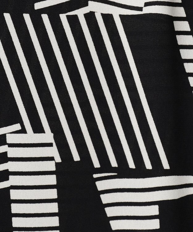 ICB 【WEB限定カラーあり】 Back Satin Amunzen ノースリーブブラウス ブラック系柄