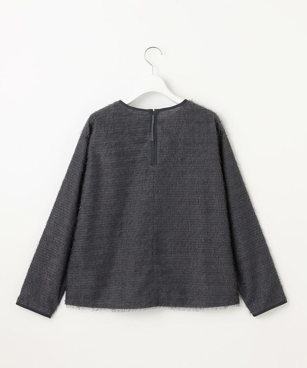 自由区 L 【カタログ掲載】ループカットジャカードプルオーバー ブラウス スレート