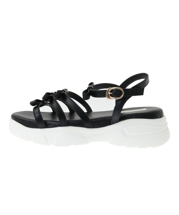 Maison de FLEUR オペラリボンスニーカーサンダル Black