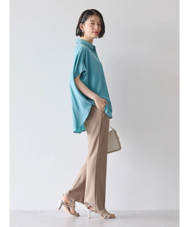 AMERICAN HOLIC サラックールフレンチスリーブシャツ Blue Green