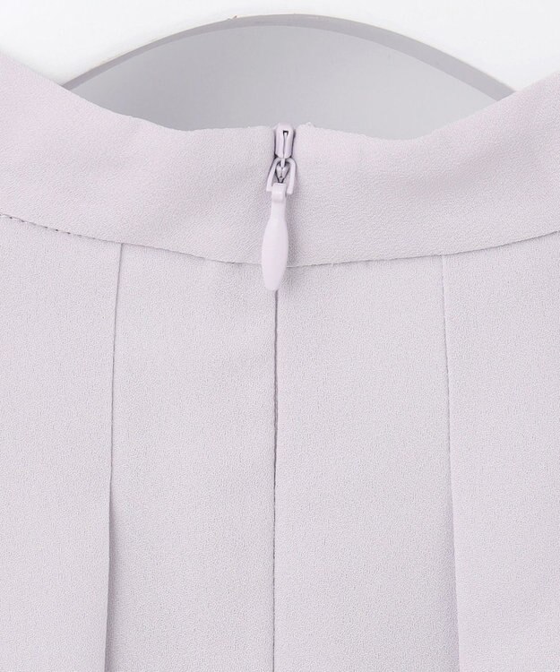 23区 【洗える】 バックサテンアムンゼン スタンドカラー ブラウス ライラック系