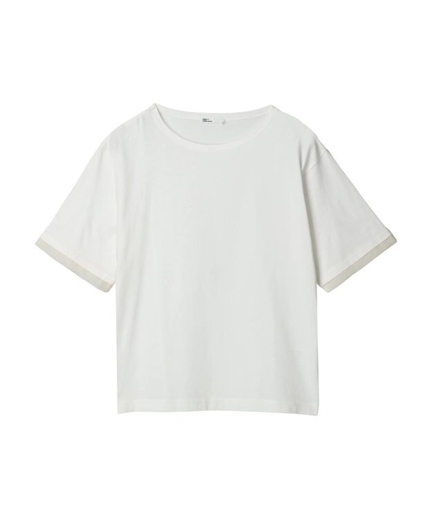CRAFT STANDARD BOUTIQUE 【ＵＶカット】布帛切り替えプルオーバー Off White