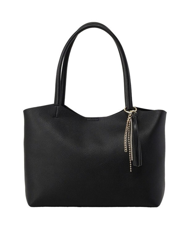 earth music&ecology 【軽量】チャーム付きトートバッグ Black