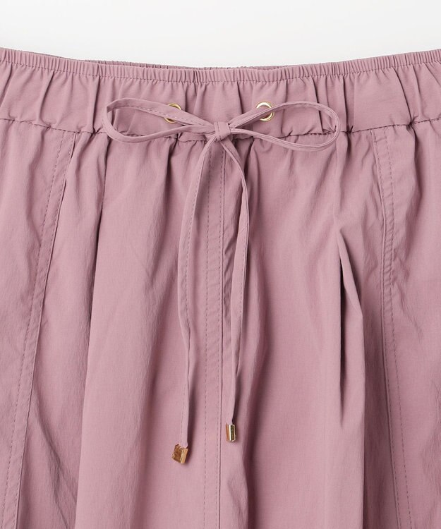 ANY 【ウエストゴム】ナイロンベイカーフレアスカート ピンク