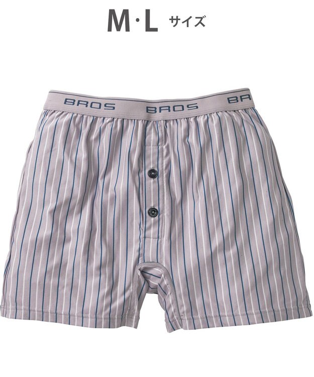 WACOAL MEN トランクス　しめつけすぎずダブつかない。　ストレッチ素材　スリムスタイル　前開き　GT4110　/ブロス グレー