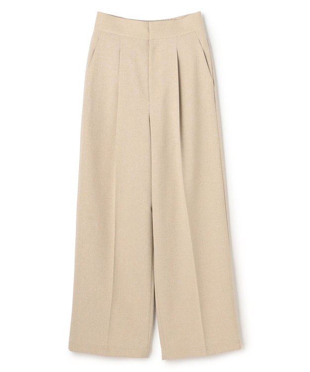 uncrave ウォッシャブルドライサップ ワイドパンツ（サスペンダー付き） シャンブレーベージュ