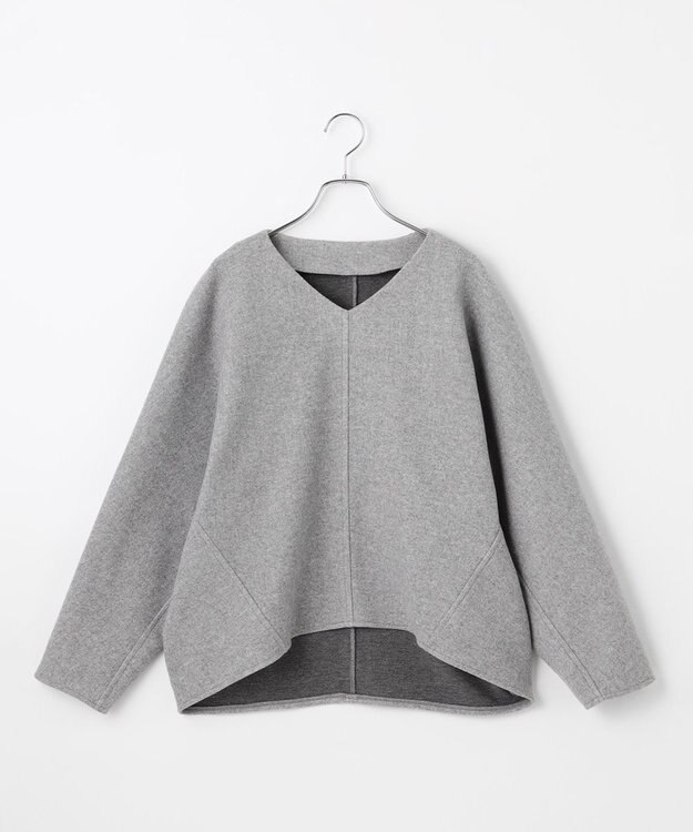 #Newans 【洗濯機可能/セットアップ】コクーンシルエットエアリープルオーバー トップグレー