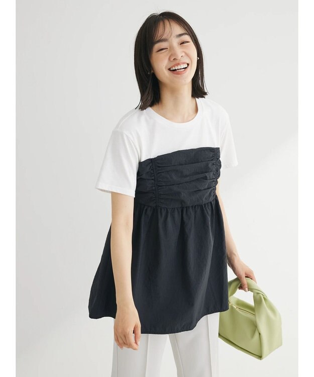 Green Parks ミディ丈ビスチェドッキングプルオーバー Black