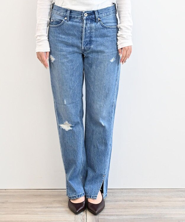 woadblue 【157】Slit Straight デニムパンツ VINTAGE BLUE