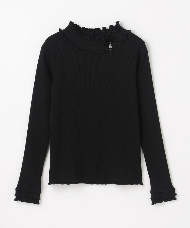 ANY KIDS 音符チャーム付き カットソー ブラック