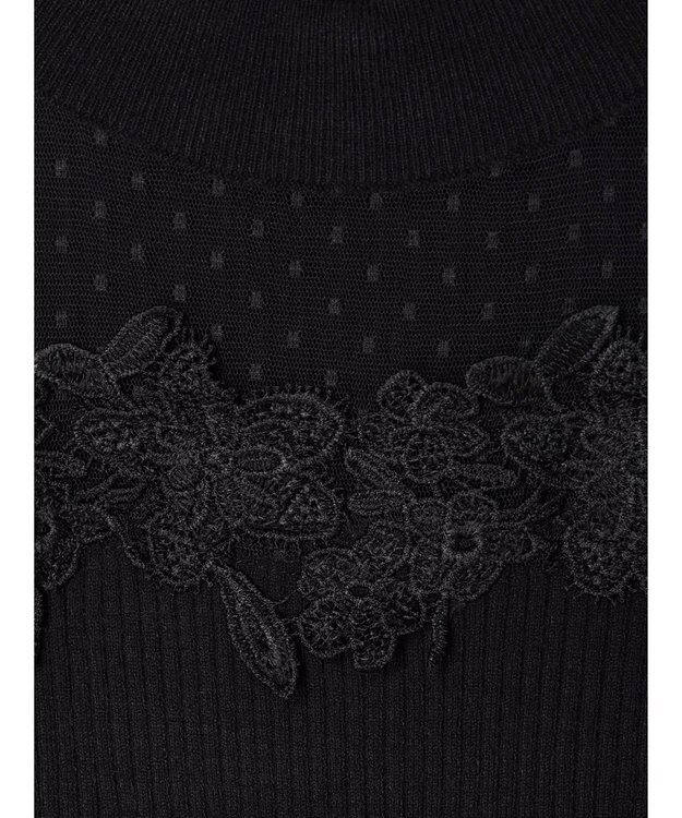 earth music&ecology シアードッキングニットプルオーバー Black