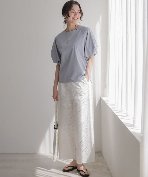 組曲 L エンブロイダリーレース パンツ ホワイト系