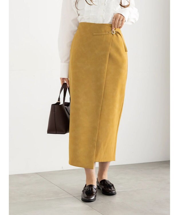 Te chichi エコスエードベルテッドスカート《2025Autumn catalog vol.2 item》 ベージュ