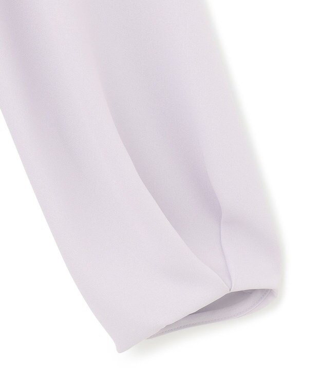 23区 【洗える】 バックサテンアムンゼン スタンドカラー ブラウス ライラック系