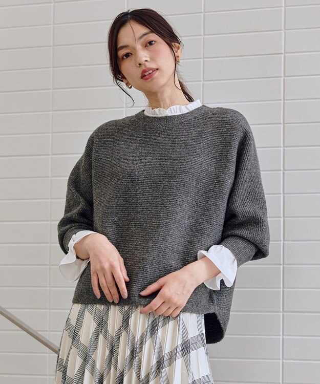 ANY L ウィンターニット チャコール