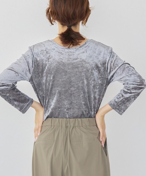 AMERICAN HOLIC シアーベロアプルオーバー Charcoal Gray