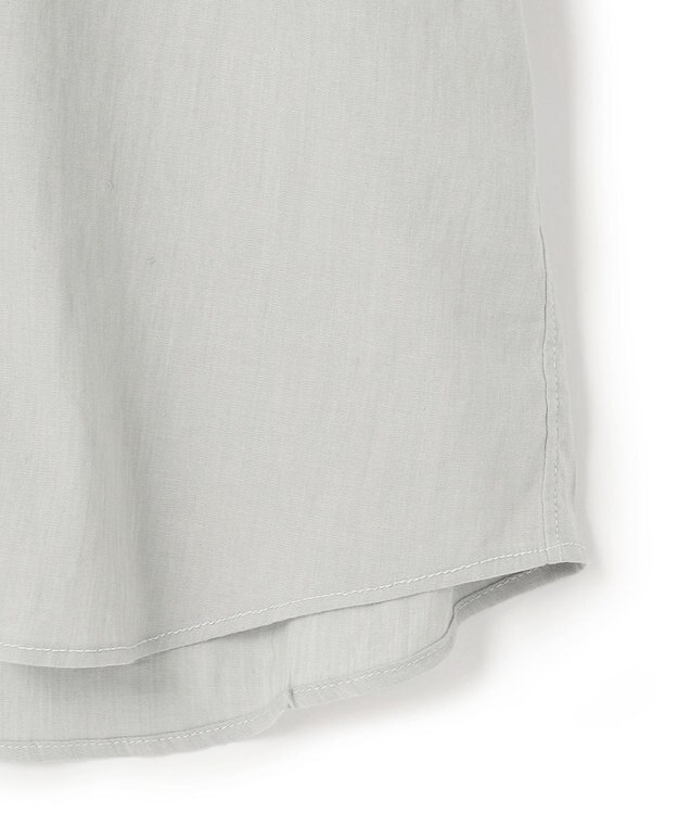 JOSEPH HOMME リネンストレッチブロード ウィングカラー半袖シャツ スカイブルー系