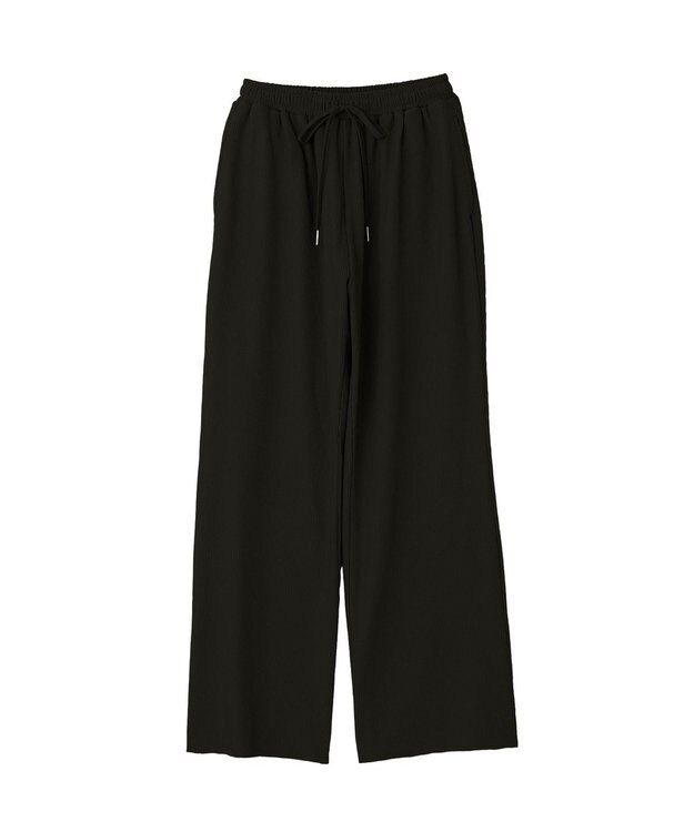 Green Parks セルフカットリブパンツ Black