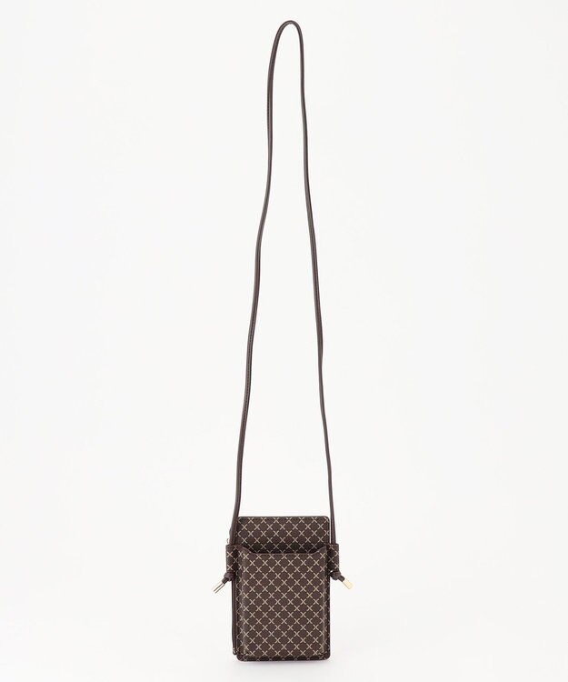 ANY クラシックスマートフォンポシェット ブラウン×ベージュ柄