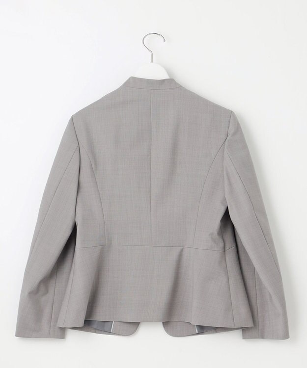 J.PRESS LADIES L 【セットアップ対応】BAHARIYE2 ノーカラー ジャケット ライトグレー系