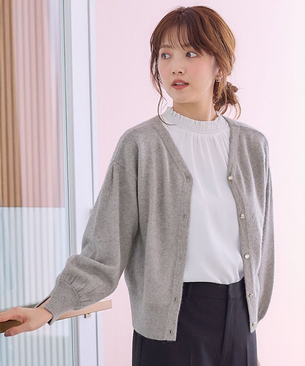 ANY SIS 【美人百花10月号掲載】ハイネックシャーリング ブラウス オフ