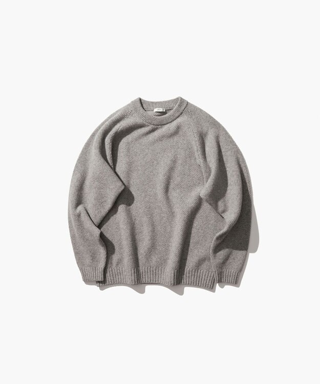 ATON LAMBS WOOL | クルーネックセーター - UNISEX GRAY