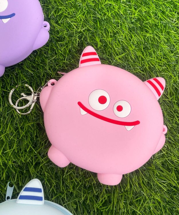 WEGO ツノツノモンスターポーチ ライトピンク