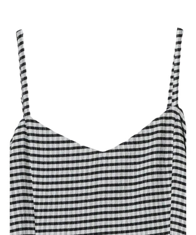 earth music&ecology チェックキャミワンピース Check Black