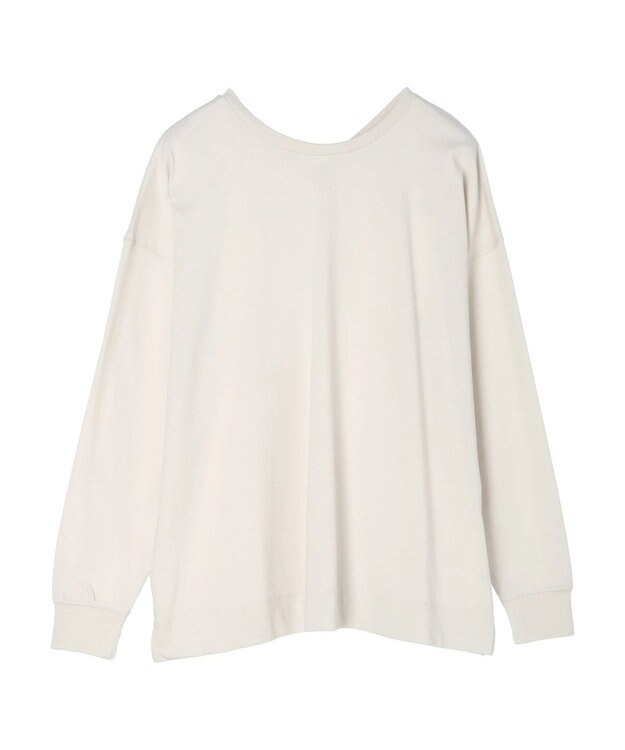 Green Parks 前後でも着れちゃう万能長袖ロンＴ Light Beige