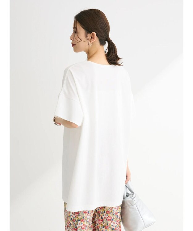 Green Parks 冷っとすずやか　袖広チュニック Off White