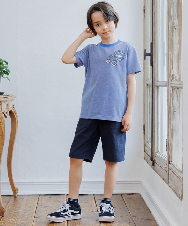 J.PRESS KIDS 【140-170cm】エンブレムTシャツ ブルー