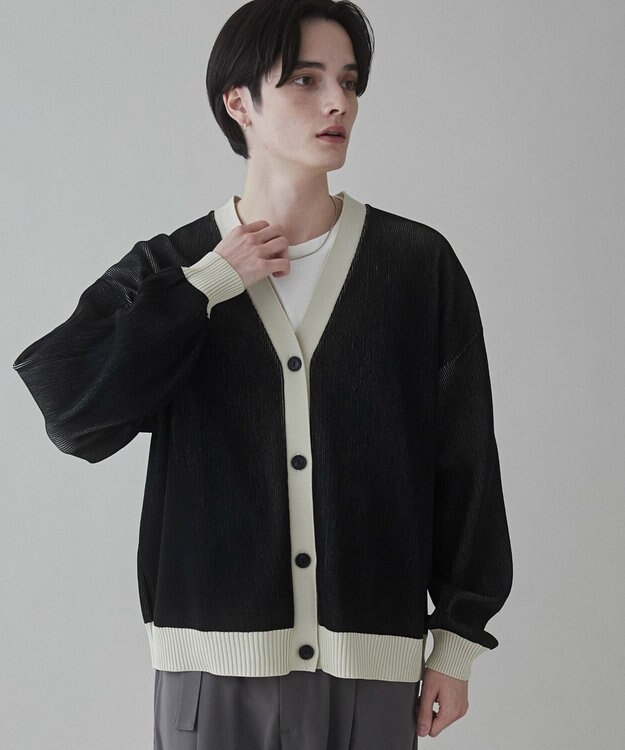 WEGO クリアライトリバーシブルカーディガン ホワイト