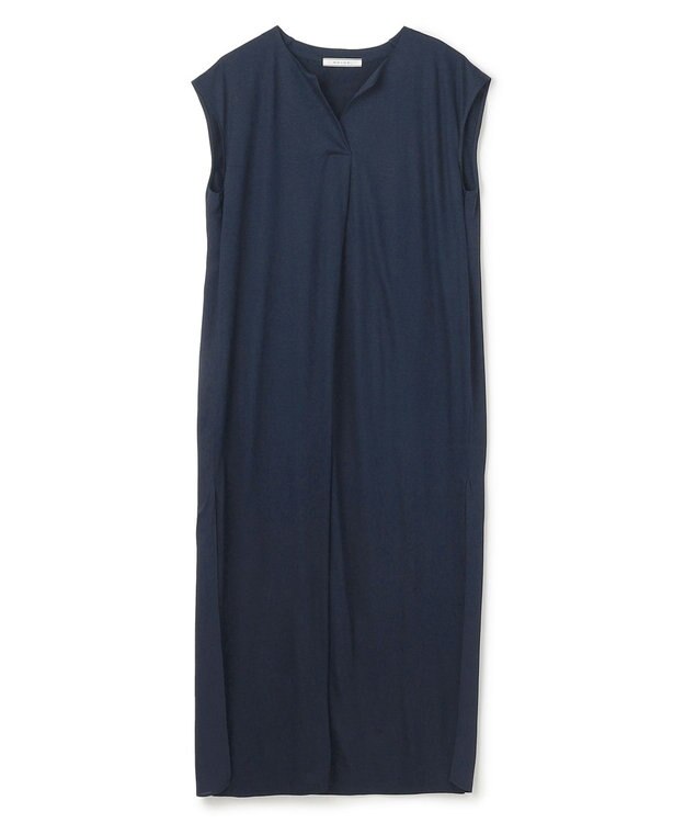 BEIGE， 【WEB限定・洗える】MELISSA / バックシフォンスキッパーロングワンピース Navy