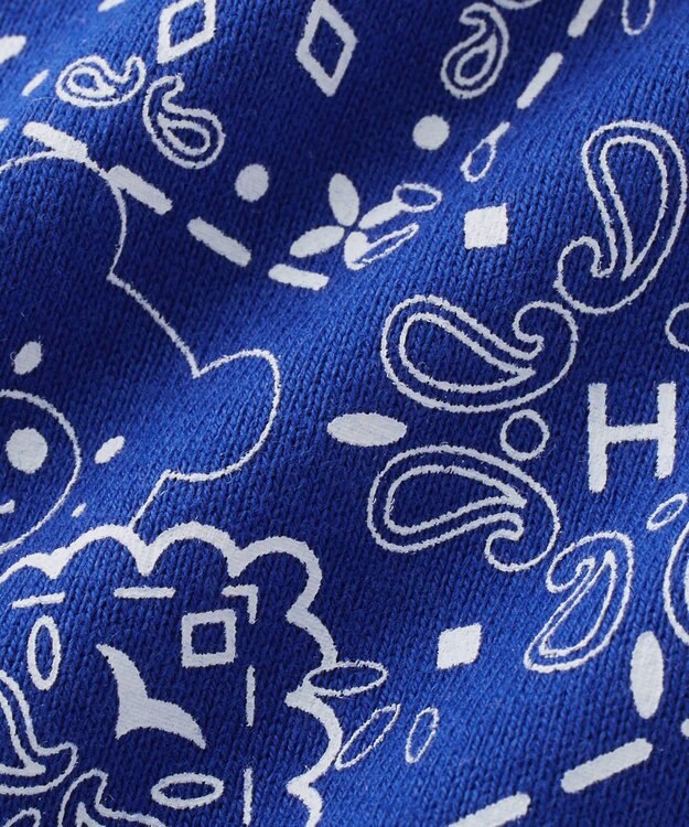 MIKI HOUSE HOT BISCUITS バンダナ風柄スタイ 紺